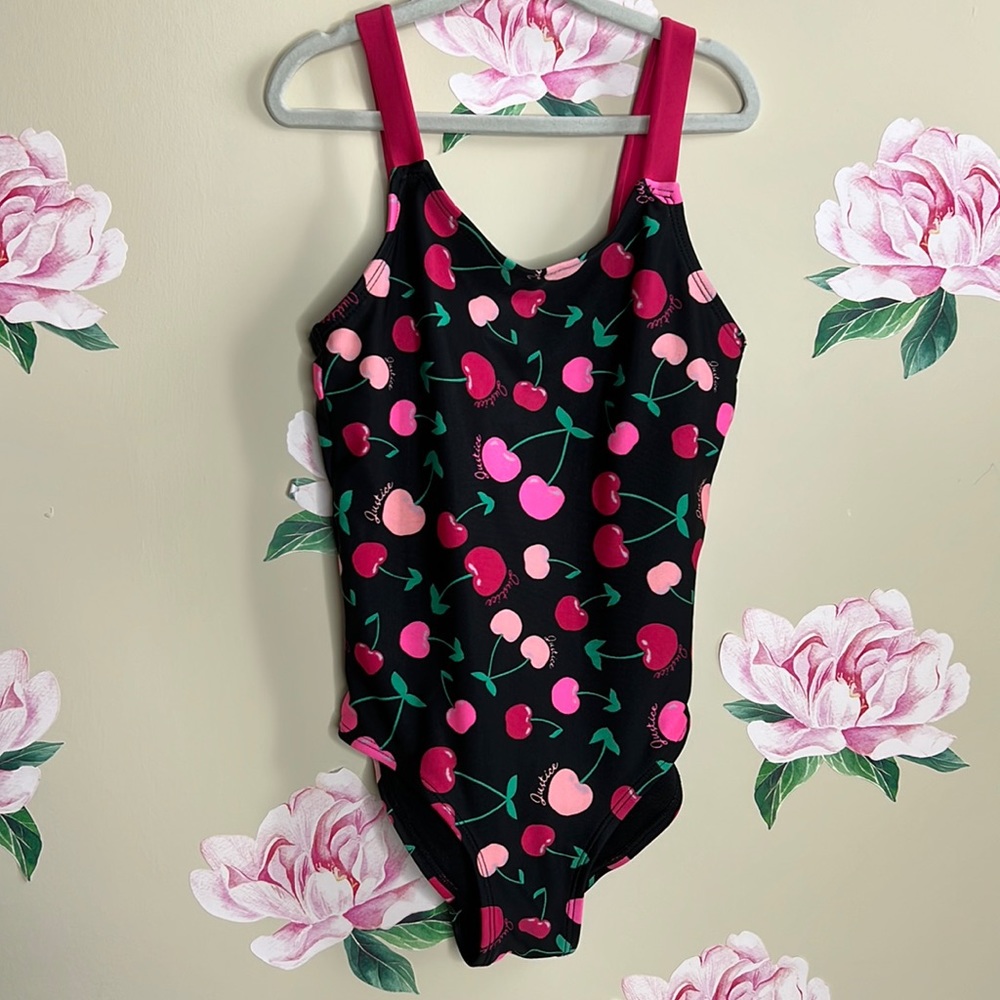 Justice Cherry 🍒 Swimsuit One Piece.  A-8